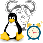 By GNU_and_Tux.svg: Tux.svg: Larry Ewing, Simon Budig, Anja GerwinskiHeckert_GNU_white.svg: Aurelio A. Heckert Gnulinux.png: Aurelio A. Heckert , lewing@isc.tamu.edu (using The GIMP), Dudufderivative work: Wondigoma (talk) - GNU_and_Tux.svgGnulinux.png, FAL, https://commons.wikimedia.org/w/index.php?curid=8477733 Alarm Clock Vector.svg from Wikimedia Commons by Videoplasty.com, CC-BY-SA 4.0