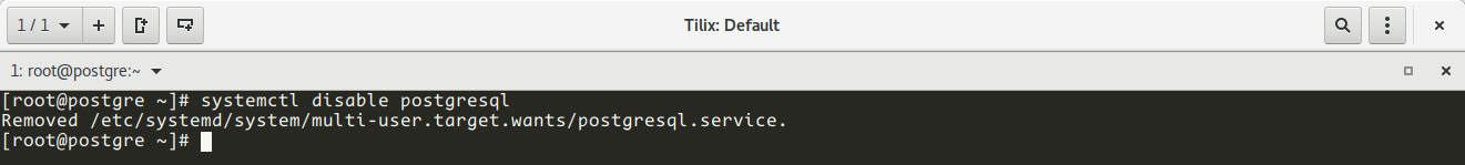 Desactivar el inicio del servicio postgresql con el sistema operativo